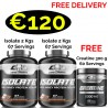 1+1 CORE CHAMPS 100% ISOLATE WHEY PROTEIN 4 Kgs -134 Servings + FREE Creatine