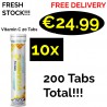 10x ALL Nutrition VITAMIN C 1000 MG 200 Tablets - 200 Servings
