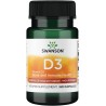 Swanson Vitamin D3 1000 iu - Higher Potency 60 Caps - 60 Servings