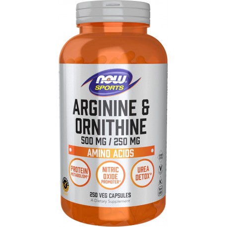 Now Sports Arginine & Ornithine100 VCaps - 50 Servings