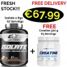 CORE CHAMPS 100% ISOLATE WHEY PROTEIN 2 Kgs - 67 Servings + Free Creatine 300 g - 60 Servings
