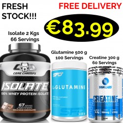 CORE CHAMPS 100% ISOLATE WHEY PROTEIN 2 Kgs -67 Servings