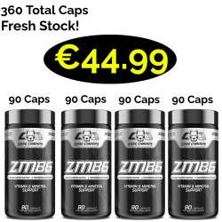 3x CORE CHAMPS ZMA B6 270 Caps - 90 Servings