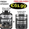 CORE CHAMPS 100% WHEY PROTEIN 2.26 Kgs - 65 Servings + 300 g Creatine