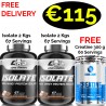 1+1 CORE CHAMPS 100% ISOLATE WHEY PROTEIN 4 Kgs -134 Servings + FREE Creatine 300 g