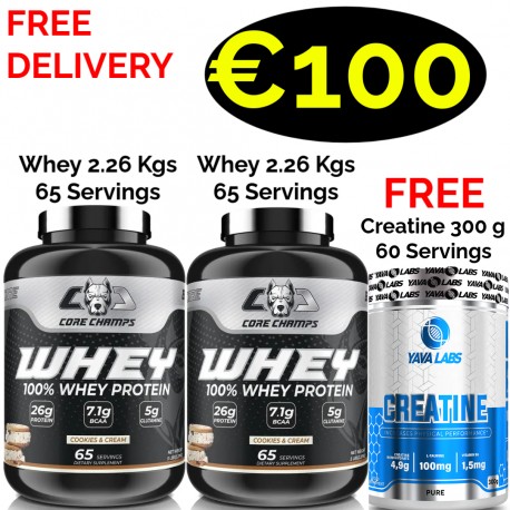 CORE CHAMPS 100% WHEY PROTEIN 2.26 Kgs -66 Servings