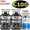 1+1 CORE CHAMPS 100% WHEY PROTEIN 4.52 Kgs - 130 Servings+ FREE Creatine 300 g
