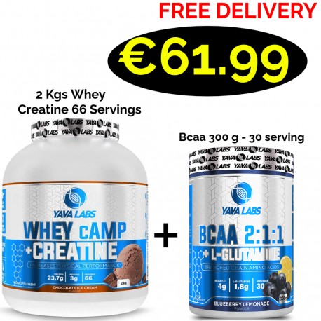 Yava Labs Whey cAMP + Creatine 2000 g 2 - In - 1 - 66 Servings