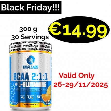 YAVA Labs BCAA Bcaa + L-Glutamine 300 g - 30 Servings
