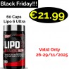 Nutrex Lipo 6 Fat Burner Black Ultra Concentrate 60 Caps - 60 Servings