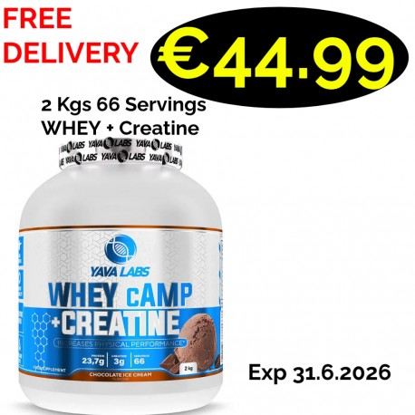 Yava Labs Whey cAMP + Creatine 2000 g 2 - In - 1 - 66 Servings