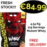 Mutant Whey Protein 4.5 kg - 10 lbs (119 Servings)