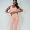 RESHAPE LIGHT PINK SATIN SET – SPORT BRA & LEGGINGS