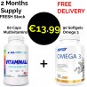 1+1 Fresh Stock!!! Sfd Nutrition Omega 3 90 Caps - 90 Servings + Multivitamin 60 Caps