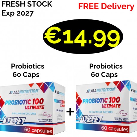 NOW Foods Aloe 10,000 & Probiotics 60 Veg Capsules