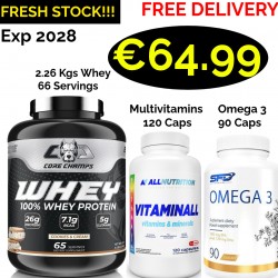 CORE CHAMPS 100% WHEY PROTEIN 2.26 Kgs -66 Servings