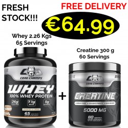 CORE CHAMPS 100% WHEY PROTEIN 2.26 Kgs -66 Servings