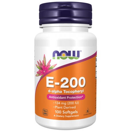 Now Vitamin E-200 Natural 100 softgels - 100 Servings