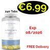 Exp 31/08/2026 MyProtein Alpha Men 240 Tabs - 120 Servings