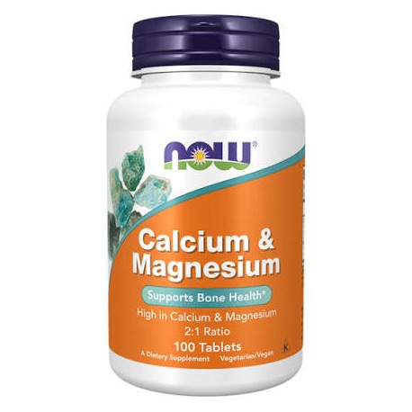 Now Calcium & Magnesium 100 Tabs - 50 Servings