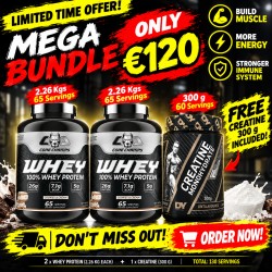 1+1 CORE CHAMPS 100% WHEY PROTEIN 4.52 Kgs - 130 Servings+ FREE Creatine 300 g