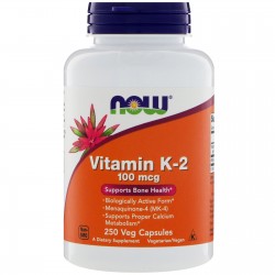 Now Vitamin K2 100mcg 250 Veg Caps