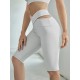 FLEX DRY Quick-Drying Crisscross Wrap Waist Sports Leggins Light Grey