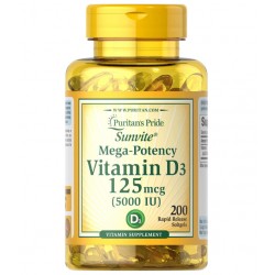 Puritans Pride Vitamin D3 100 Tablets 125mcg